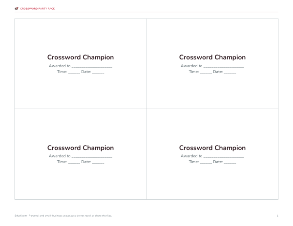 Preview of Printable Certificates PDF